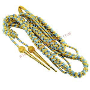 Bullion wire Aiguillette Gold & Blue