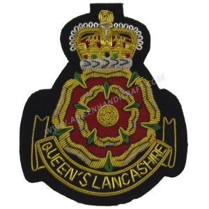 Queen's Regiment Regimental Bullion Wire Badge