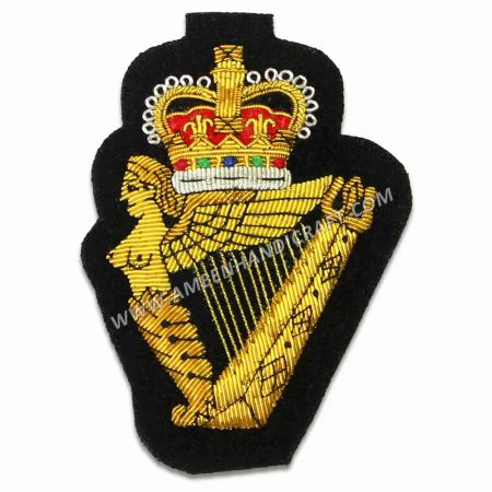Royal Irish Regiment Gold Bullion Badge