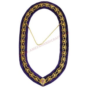33rd Degree Scottish Rite Chain Collar Gold Plated