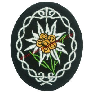 Edelweiss German WW2 Patch Repro Badge