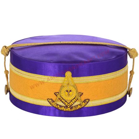 Past Master Blue Lodge Crown Cap Purple Backing