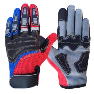Mesh Back Mechanics Gloves with Padded Fingers