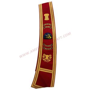 Pipe Major Hand Embroidered Sash