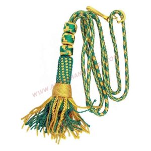 Pectoral Cross Cords Gold Red Bullion Tassels