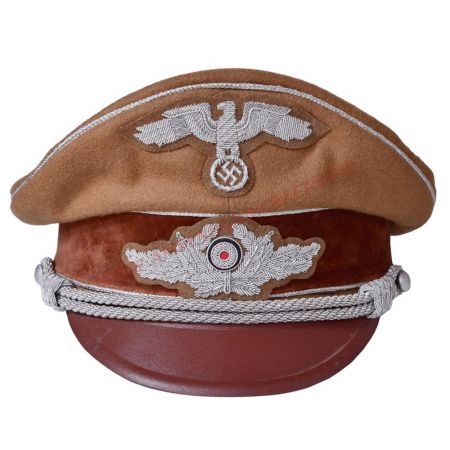 WWII German Army Khaki Diplomatic Officers Visor Cap