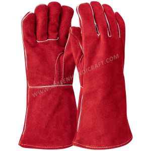 Fire-Retardant Split Leather Welder Gloves