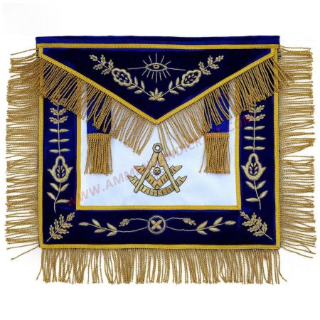 Past Master Blue Lodge Apron Hand Embroidery