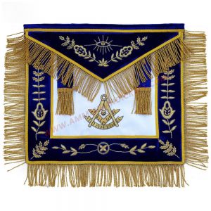 Past Master Blue Lodge Apron Hand Embroidery